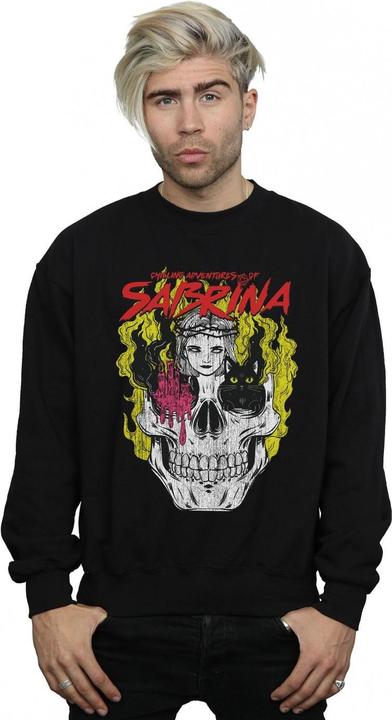 Actual product image Chilling Adventures of Sabrina Mens Icon Skull Sweatshirt (4XL)