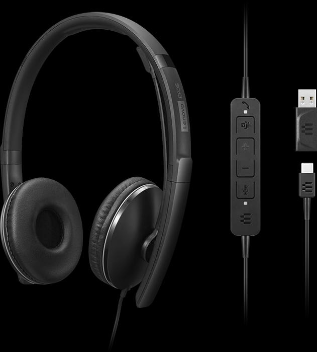 Actual product image Lenovo Wired Anc Headset Gen 2 Teams (Cable, USB-C)