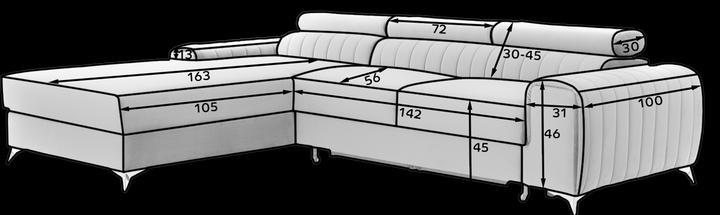 Actual product image ELTAP Grayson (Corner sofa, 3-seater, Sofa bed)