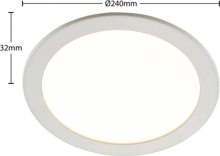 Actual product image Prios Cadance LED recessed lamp, white, 24 cm (1740 lm)
