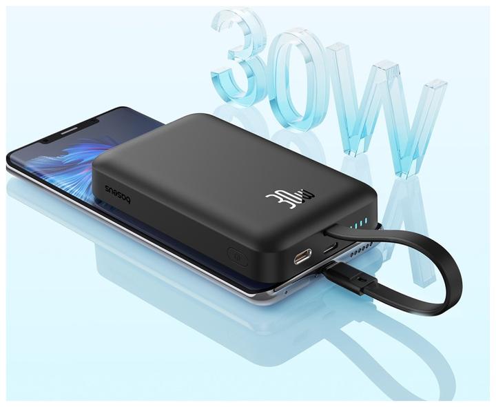 Actual product image Baseus Powerbank Magnetic Mini 10000mAh 30W MagSafe (black) (10000 mAh, 30 W, 37000 Wh)