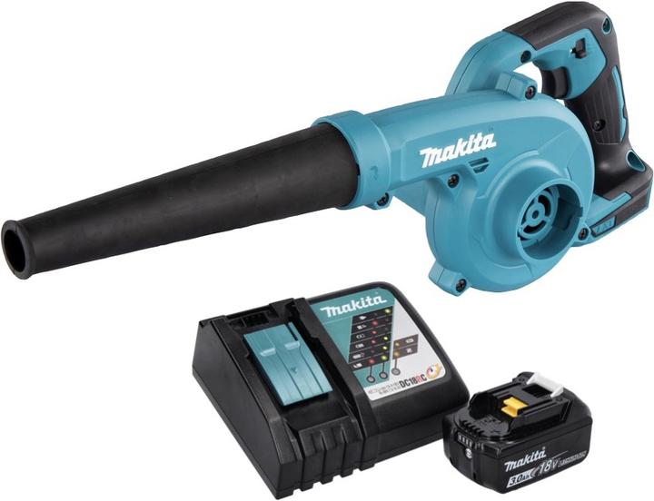 Actual product image Makita DUB 185 RF1 Akku Laubbläser Gebläse 18 V + 1x Akku 3,0 Ah + Ladegerät (Rechargeable battery operated, Leaf blower)