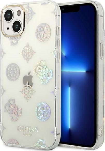 Produktbild Guess GUHCP14MHTPPTH iPhone 14 Plus 6,7" przezroczysty/transparent hard case Peony Glitter (Apple iPhone 14 Plus)