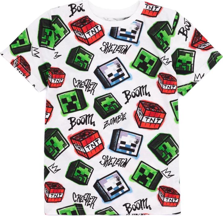 Immagine prodotto Minecraft Maglietta Creeper per bambini/ragazzi (confezione da 2) (146, 152)