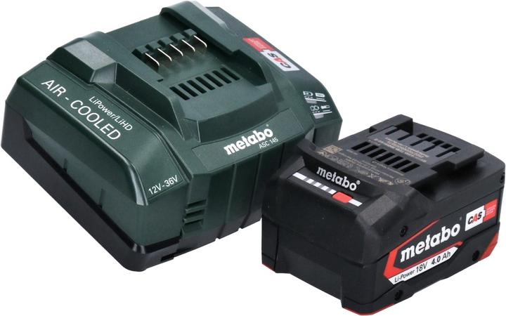Immagine prodotto Metabo Set base 1x batteria Li-Power 18 V 4,0 Ah CAS agli ioni di litio ( 625027000 ) + ASC 145 Quick La (18 V)