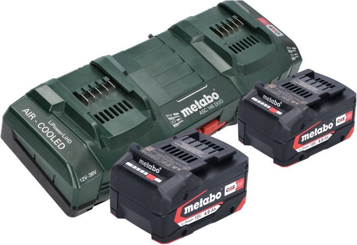Immagine prodotto Metabo Set base 2x batteria Li-Power 18 V 4,0 Ah CAS agli ioni di litio ( 2x 625027000 ) + ASC 145 DUO Dop (18 V)