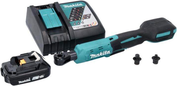 Actual product image Makita PWR 180 RA1 Battery ratchet screwdriver 18 V 47.5 Nm 1/4" 3/8" + 1x battery 2.0 Ah + charger (1/4")