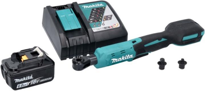 Actual product image Makita PWR 180 RG1 Battery ratchet screwdriver 18 V 47.5 Nm 1/4" 3/8" + 1x battery 6.0 Ah + charger (1/4")
