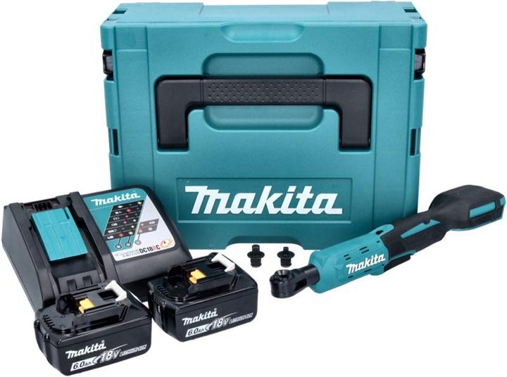 Image du produit Makita PWR 180 RGJ Batterie tournevis à cliquet 18 V 47.5 Nm 1/4" 3/8" + 2x batterie 6.0 Ah + chargeur + (1/4")