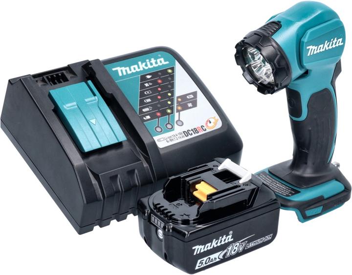 Produktbild Makita DEADML 815 RT1 LED Akku Handleuchte 14,4 - 18 V 160 lm + 1x Akku 5,0 Ah + Ladegerät (160 lm)