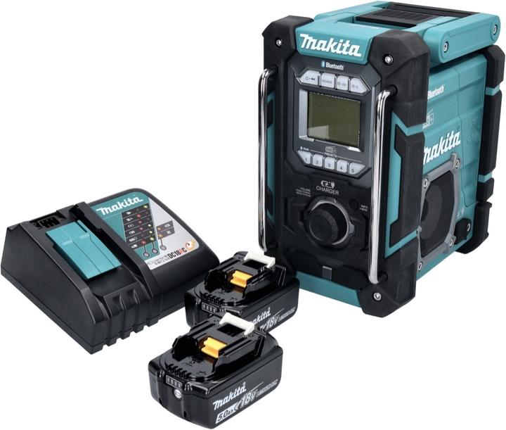 Produktbild Makita DMR 301 RT Akku Baustellenradio 12 V max. - 18 V DAB / DAB+ / Bluetooth + 2x Akku 5,0 Ah + La (AM, FM, DAB+, DAB, Bluetooth)