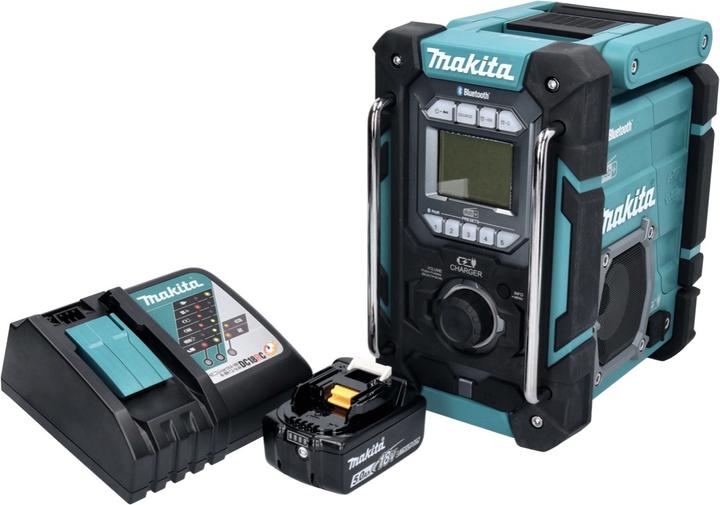 Produktbild Makita DMR 301 RT1 Akku Baustellenradio 12 V max. - 18 V DAB / DAB+ / Bluetooth + 1x Akku 5,0 Ah + L (AM, FM, DAB+, DAB, Bluetooth)