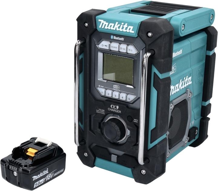 Productafbeelding Makita DMR 301 T1 Accu bouwplaatsradio 12 V max. - 18 V DAB / DAB+ / Bluetooth + 1x accu 5.0 Ah - oh (FM, DAB, AM, DAB+, Bluetooth)