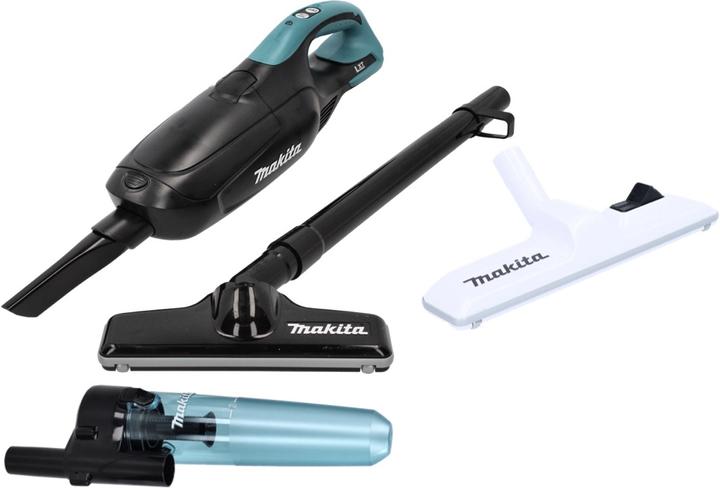 Actual product image Makita DCL 182 ZB cordless hoover 18 V black + cyclone separator attachment + reversible floor nozzle - oh