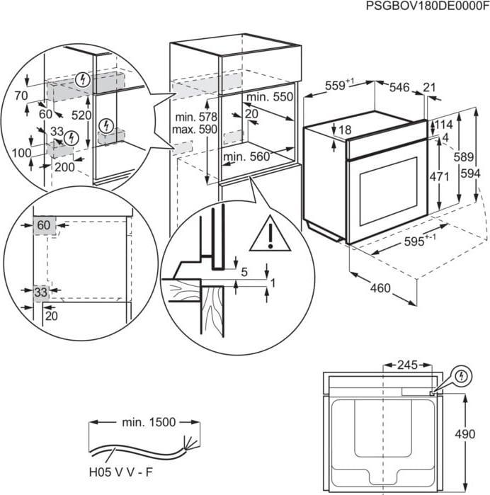 Actual product image AEG EINBAUHERD SURROUNDCOOK 60CM (OU5AE20AK SW)