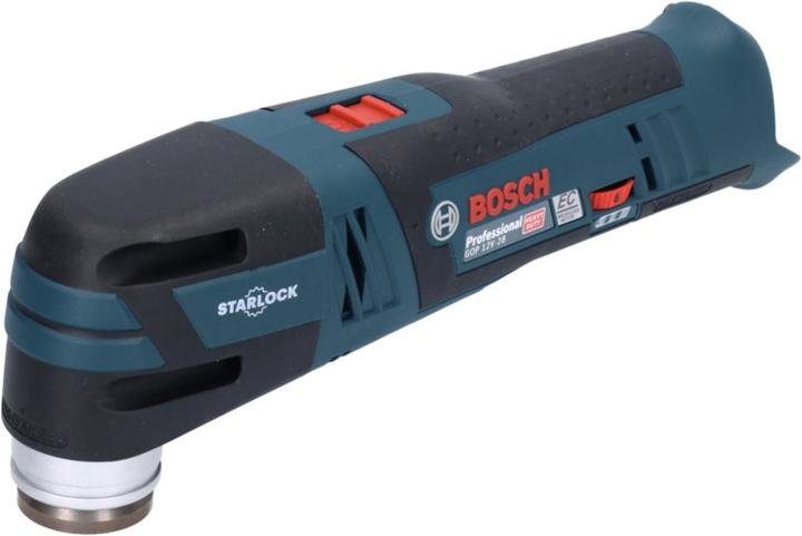1x Bosch GOP 12V-28 Professional cordless multi cutter, 5x sandpaper, 1x sanding disc