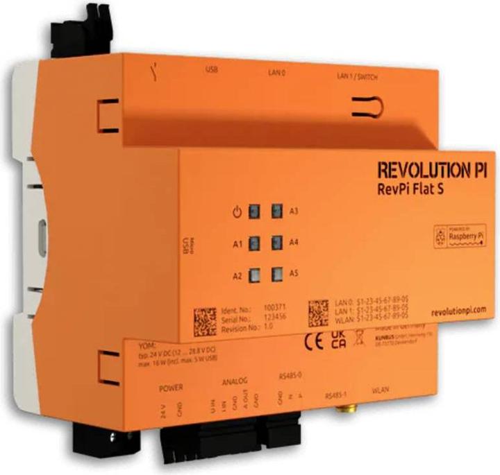 Kunbus Revolution Pi by RevPi Flat Rate S 32 GB WiFi-BT PR100371 PLC expansion module