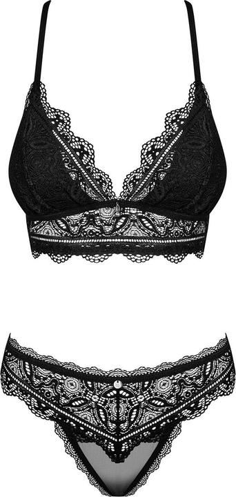 Immagine prodotto Obsessive Renelia 2 Piece Lace Bra Set Nero (S, M)