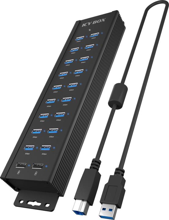 Actual product image Icy Box IB-HUB1720-U3 (USB-B, 20 Ports)