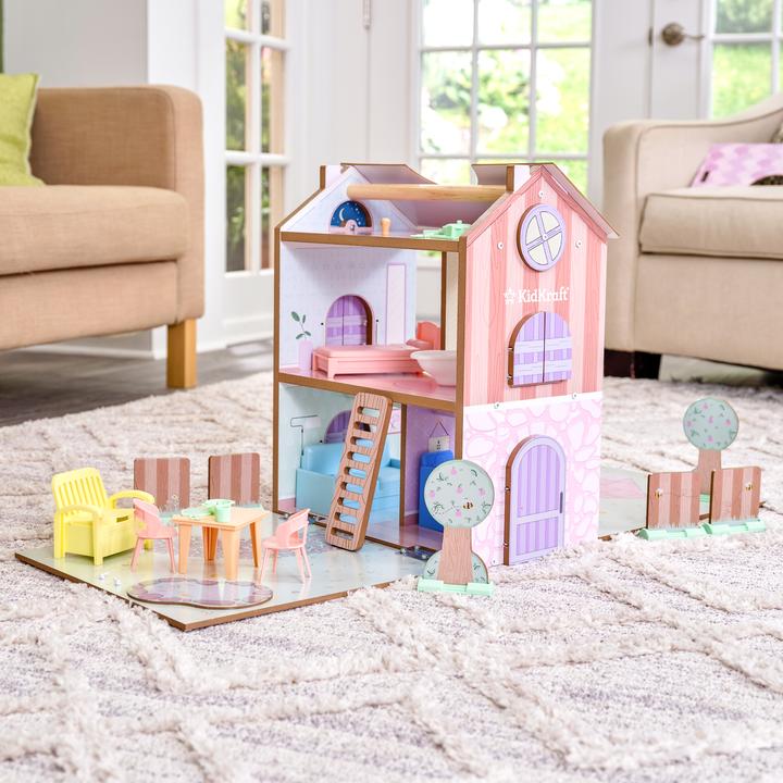 Actual product image KidKraft Play & Store Cottage Dollhouse