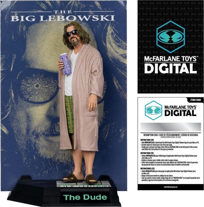 Produktbild McFarlane The Big Lebowski Movie Maniacs Statue The Dude ( Digital) 15 cm
