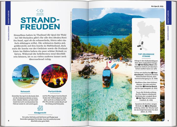 Produktbild Reiseführer Thailand (Deutsch, Michael Kohn, Tharik Hussain, Anirban Mahapatra, Ashley Harrell, Tim Bewer, Paul Harding, Daniel McCrohan, David Eimer, Barbara Woolsey, Olivia Pozzan, 2024)