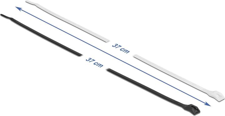 Actual product image Delock Cable tie with flat head L 370 x W 3.6 mm 100 pieces (Plastic cable ties, 370 mm, 100 pcs.)