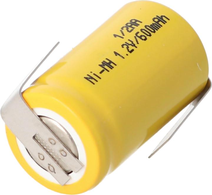 Immagine prodotto AccuCell Akku 1/2AA mit Lötfahnen Z-Form (1 pz., 600 mAh, Batteria + Caricabatterie)