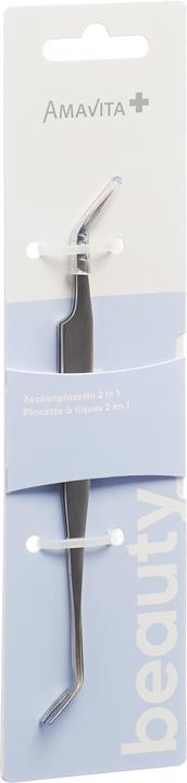 Produktbild Amavita Beauty Zeckenpinzette 2in1 Inox