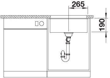 Produktbild Blanco Rotan 500-U (Unterbauspüle, 53 cm, 46 cm)