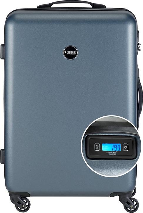Actual product image Princess Traveler PT01 Scale - Travel suitcase with integrated scales - Platinum Navy - M - 66cm (35 l)