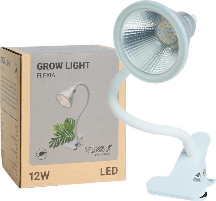 Produktbild Venso E27 Pflanzenlampe GrowLight "Flexia" 12W 60° (LED)