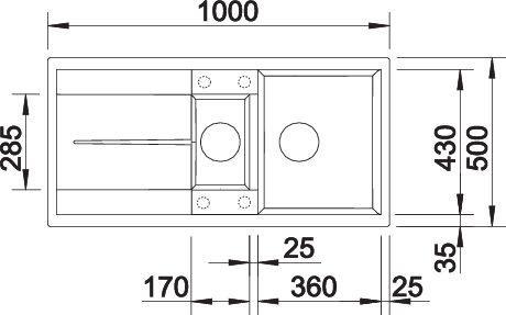 Produktbild Blanco Metra 6 S (Aufsatzspülbecken, 100 cm, 50 cm)