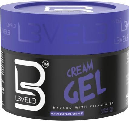 L3vel3 Creme-Haargel Mittlerer Halt und Volumen 250ml (Haargel, 250 ml)