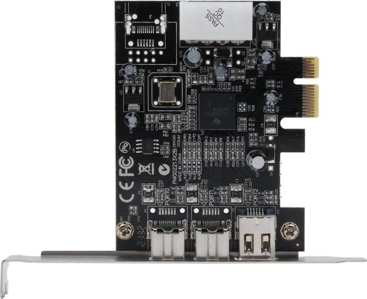 Immagine prodotto Exsys GmbH Scheda PCI-Express FireWire 1394b/a con 3 porte (TI)