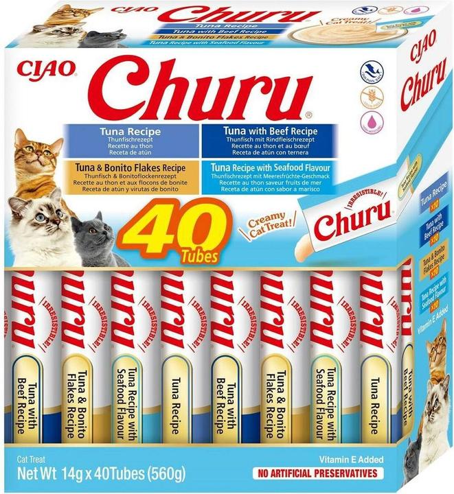 Actual product image Inaba Churu Variety box (Adult, 40 pcs., 560 g)