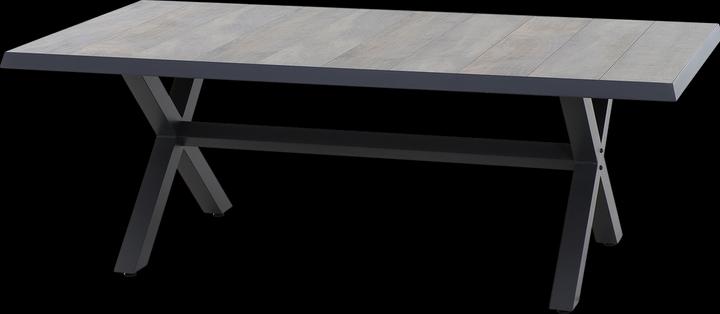Actual product image Siena Garden Sincro Dining Tisch 200x100cm matt anthrazit / washed grey (200 cm)
