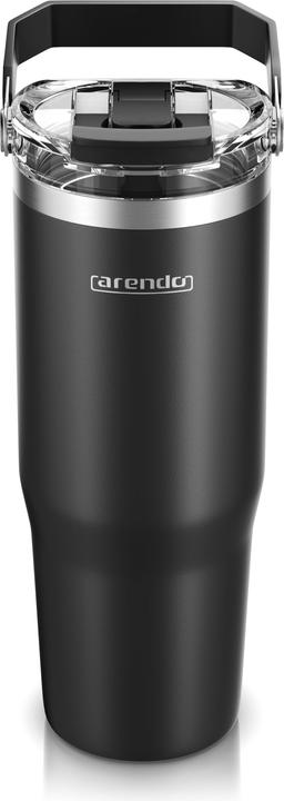 Produktbild Arendo Thermobecher 900 ml, Thermal Mug, Kaffee to go Becher mit Deckel aus Edelstahl 0,9 L, auslaufsicher (0.90 l)