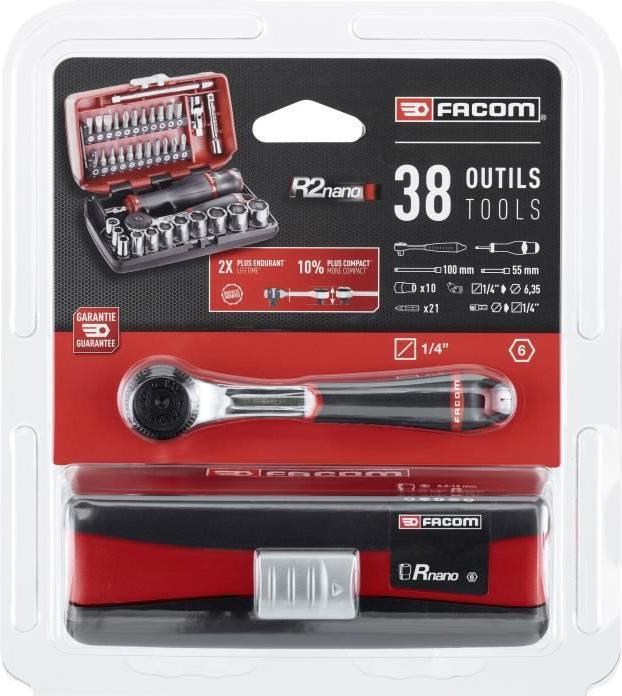Productafbeelding Facom R2NANO doppenset 38 stuks 1/4" ( 834486 ) + koffer