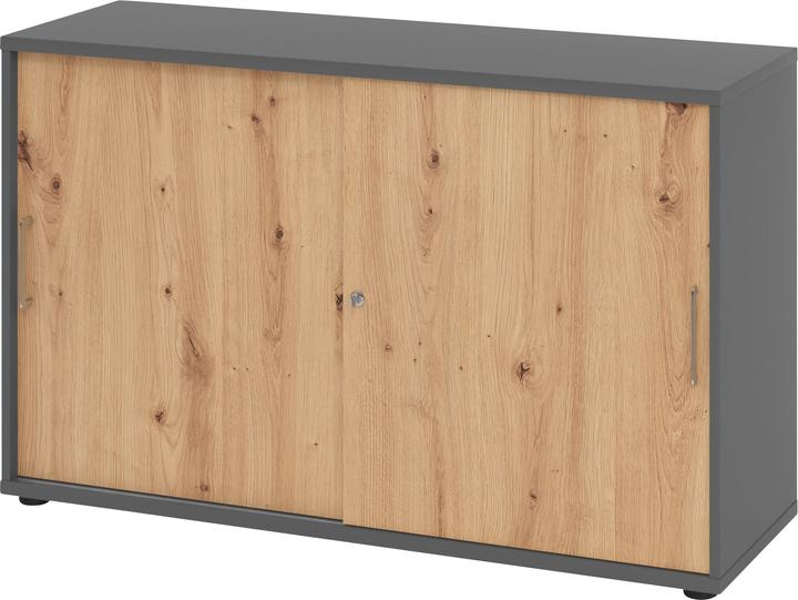 Produktbild Hammerbacher Schiebetürschr. 2OH 120cm BS Graphit/Asteiche (120 x 40 x 74 cm)