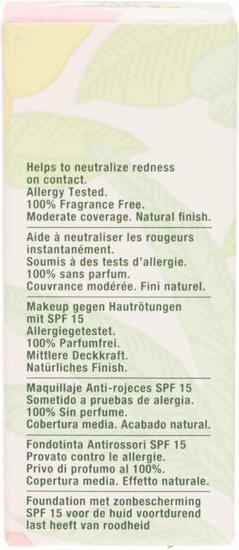 Nährwerte und Zutaten Clinique Redness Solutions Make Up Sun Protection Factor 15 Calming Vanilla (06 Calming Vanilla)