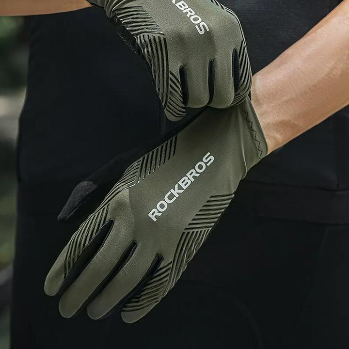 Image du produit Rockbros 16110006003 gants de vélo antichocs taille L - vert et noir (L)