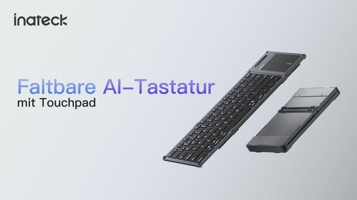 Produktbild Inateck Keyboard 06101 steel gray (KB06101 steel gray) (DE, Kabellos)