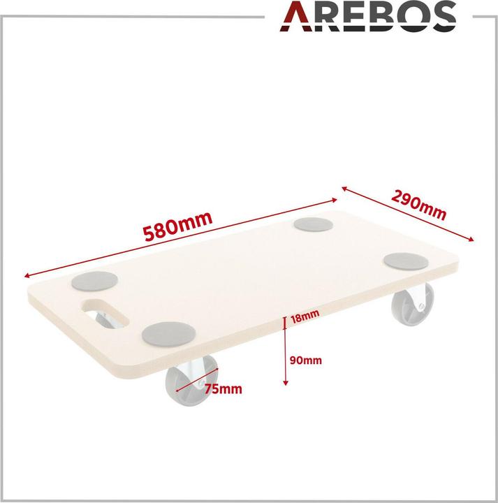 Produktbild Arebos Rollbrett x4 (200 kg)
