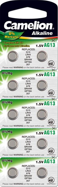 Camelion Alkali AG13 (10 Stk., LR44, 158 mAh)