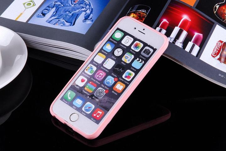 Produktbild König Design Apple iPhone 8 Plus Handy Hülle Mandala Case Schutzhülle Motiv Flocken Rosa Neu (Apple iPhone 8 Plus)