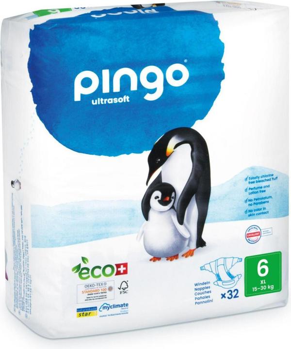 Pingo Ökowindeln (Gr. 6, Tragepack, 32 Stück)