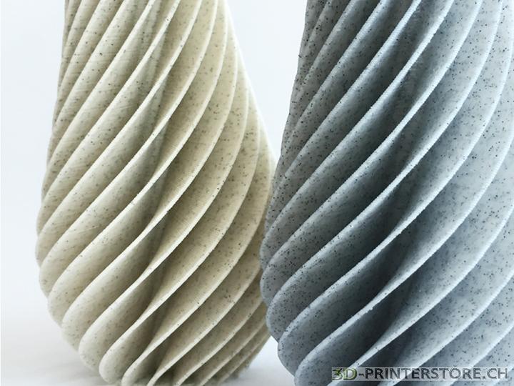 Actual product image 3d-printerstore.ch PLA Special BestValue 2.85mm Stone Like grey 1kg (PLA, 2.85 mm, 1000 g, Grey)