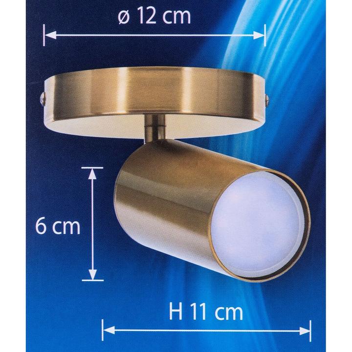 Produktbild Activejet SPECTRA einzelne goldene Deckenleuchte GU10 für Wohnzimmer (GU10)