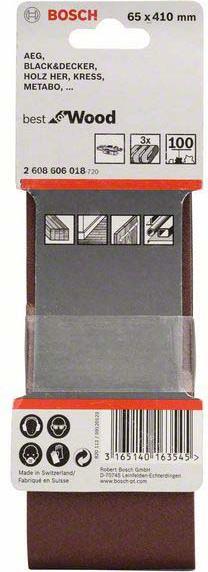 Image du produit Bosch Professional Zubehör PRO X440 bande abrasive, 65 x 410 mm, G100 (100)